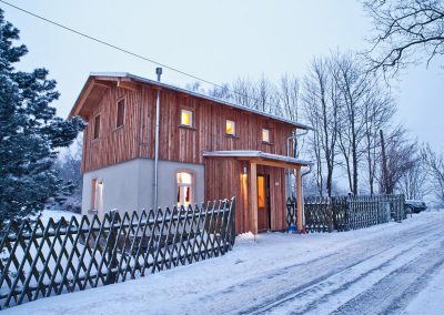 Das Bahnwärterhaus im Winter